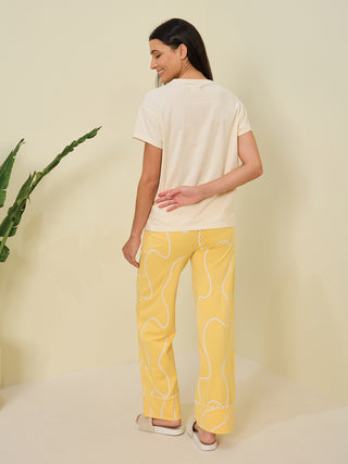 Abstract Wave Wide Pyjama Set