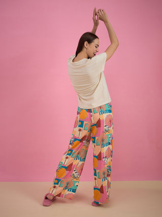 Snoopy Vacation Mode Palazzo Set