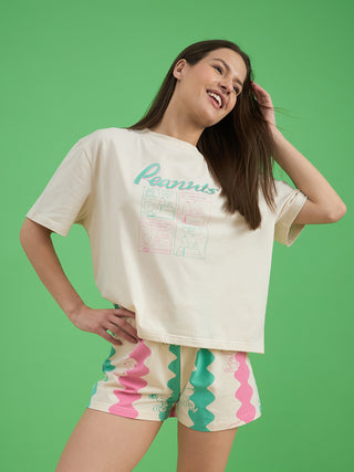 Snoopy ZigZag bliss shorts set
