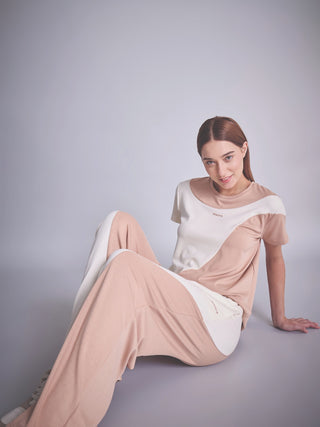 Curved Block Wide Leg Coord Set