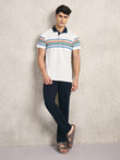 Vivid Stripe Pyjama Set - White