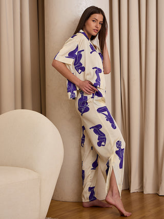 Aurora Flow Cropped Wide Leg Pyjama Set