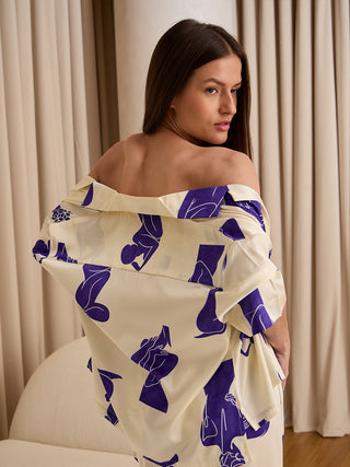 Aurora Flow Cropped Wide Leg Pyjama Set