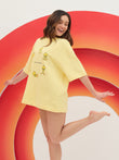 LazyLoop™ Looney Tunes Puddy Tat Oversized Tee - Yellow