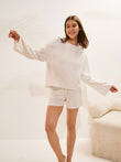 SIMPLY LAZY Lounge Shorts Set - Snow White