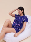 Star Dot Shorts Set - Royal Blue