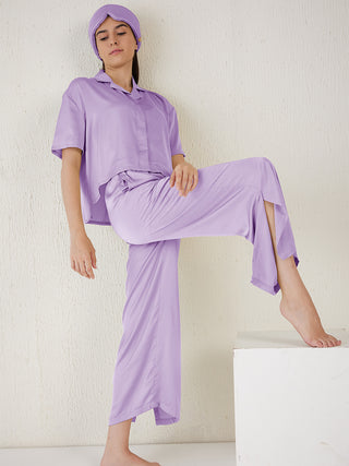 Signature Button Down Palazzo Pyjama Set